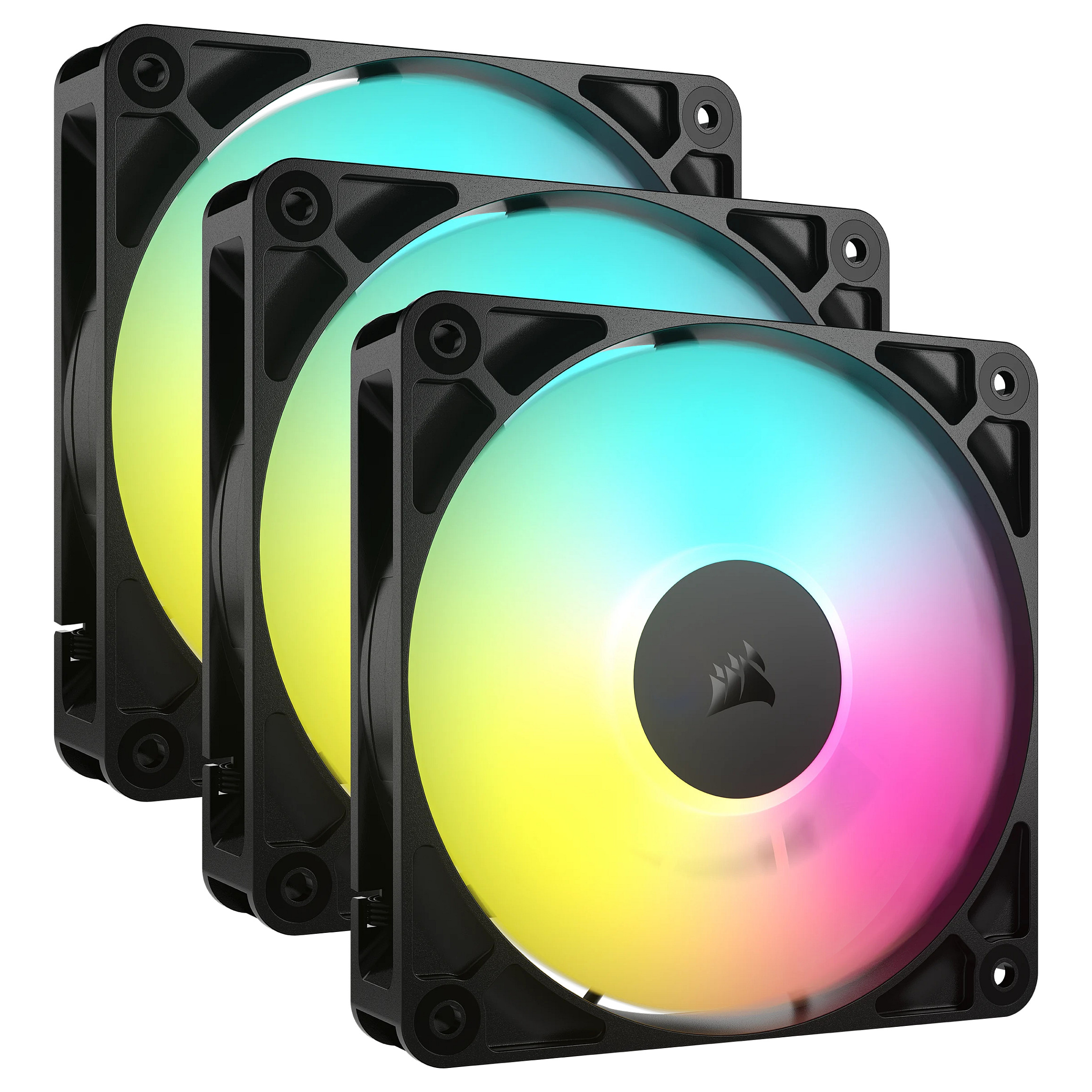Ftohës për Kasë Corsair RS120 ARGB / 120mm / 420-2100 RPM / 3-Pack – Zezë