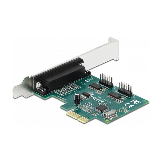 Kartë Zgjerimi PCI Express Delock 90413 / PCIe 1.1 x1 / 2x RS-232 DB9 + 1x Parallel DB25 / 460.8Kbps / Low Profile - 2