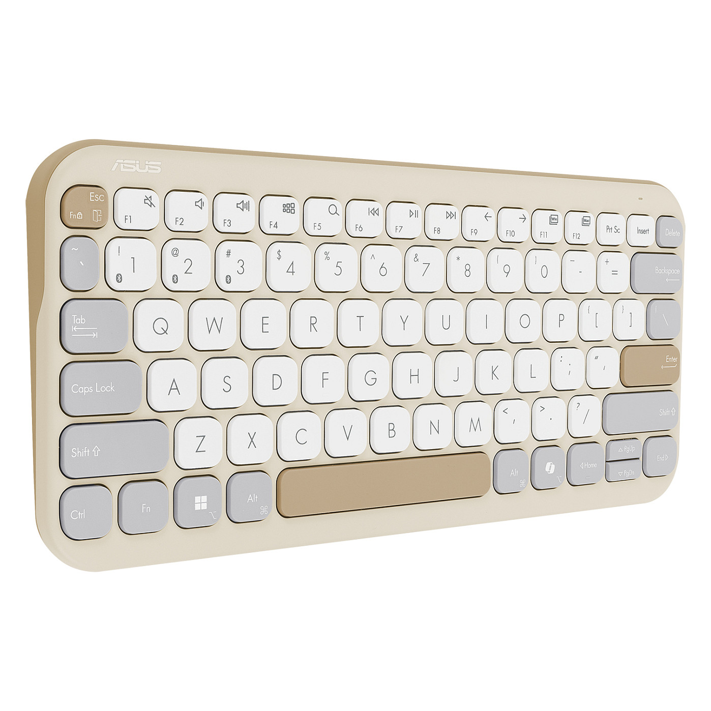 Tastierë Gaming ASUS KW100 Wireless / QWERTZ / German Language – Bezhë - 5