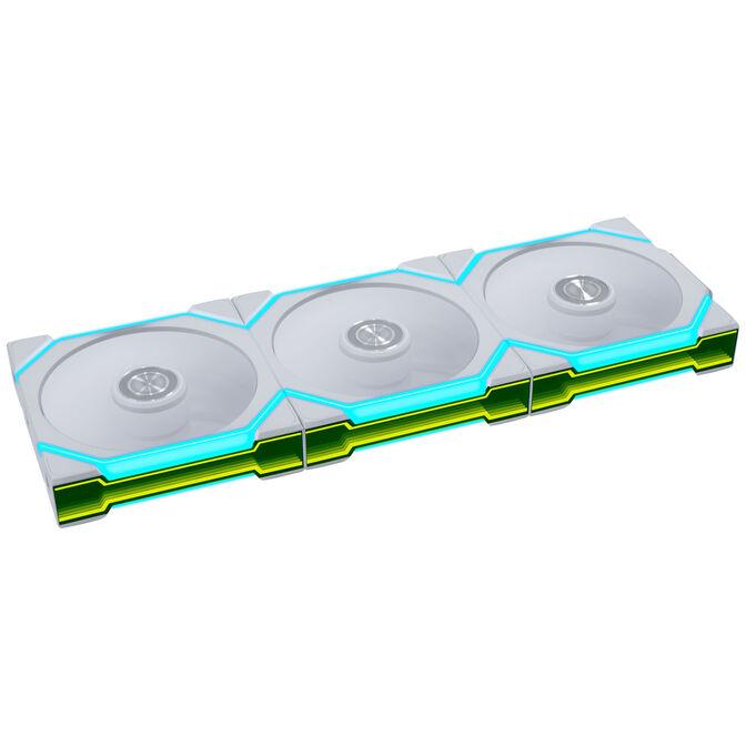 Ftohës për Kasë Lian Li UNI FAN SL FLEX Wireless 120 / Reverse Blade / ARGB / PWM / Infinity Mirror / 3x 120 mm - Bardhë