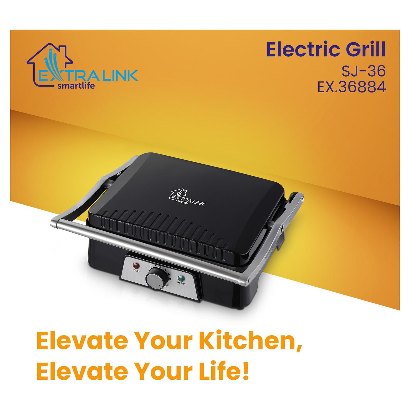 Grill Elektrik Extralink Smart Life SJ-36, 2000W, 1334cm², Kontakt, 180° - Zezë - 12