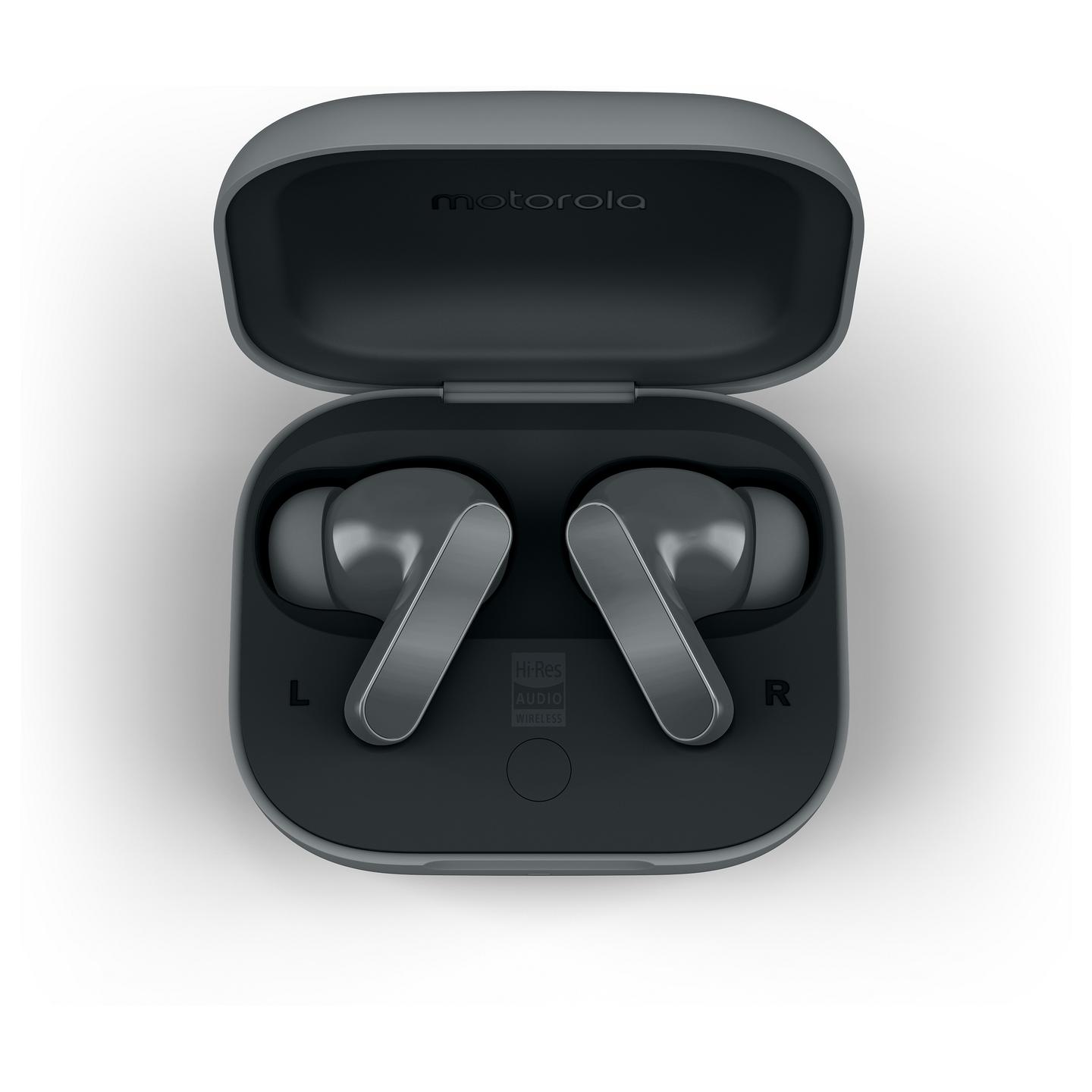 Kufje pa kabllo Motorola Moto Buds Bass / Bluetooth 5.3 / 12.4mm / ANC / Hi-Res Audio - Dark Shadow - 10