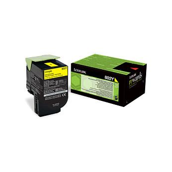 Toner Lexmark 802Y, 1,000 faqe - Verdhë - 1