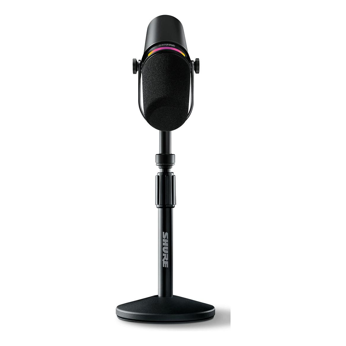 Mikrofon Shure MV7+, XLR, USB-C, Dinamik, Kardioid, 50–16000Hz, me Mbajtëse Desktop – Zezë - 2