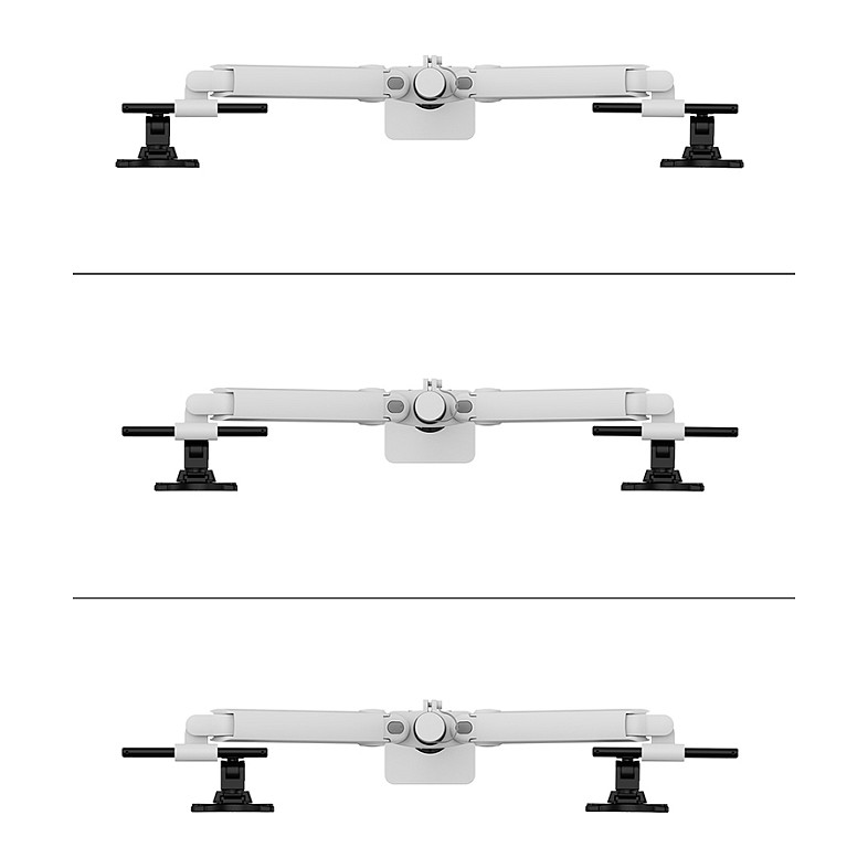 Mbajtëse për Monitor Neomounts / 2 Monitorë / 24"-34" / 11kg për Monitor / VESA 75x75-100x100 / Full Motion / Gas Spring / Tavolinë - Bardhë - 5