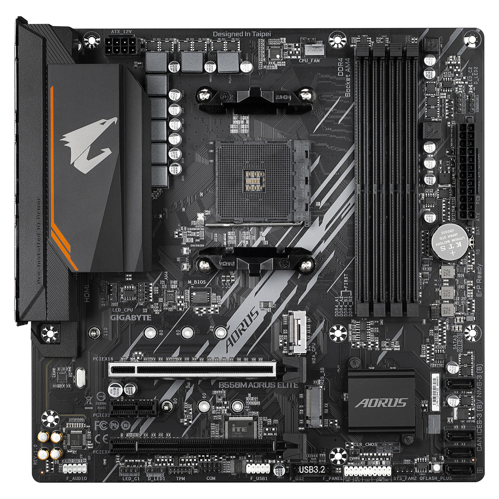 Pllakë amë AMD AM4 Gigabyte B550M AORUS ELITE mATX - 2