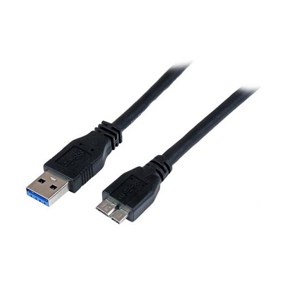 Kabllo USB StarTech.com USB3CAUB1M, USB 3.2 Gen 1, USB-A Mashkull në Micro USB-B Mashkull, 5Gbps, 1m - Zezë
