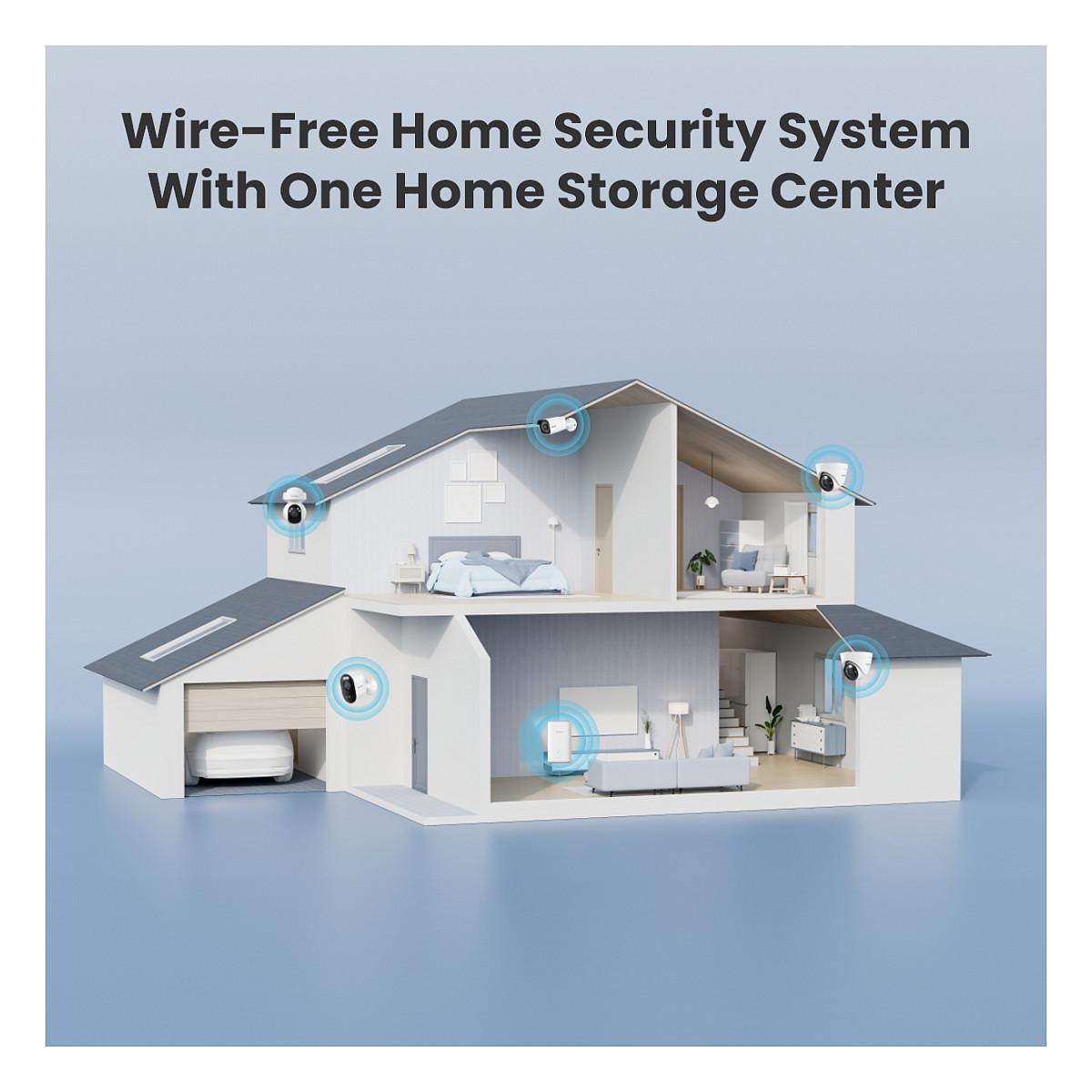 Sistem Sigurie Reolink Hub 1 + 2 × Argus Series B310, 3MP, 4 mm, 115°, Wi-Fi, IR, Color Night Vision, Bateri, IP65 - Bardhë - 10