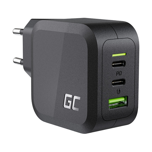 Adapter Green Cell CHARGC08 / 65W / 2x USB-C / 1x USB-A - Zezë