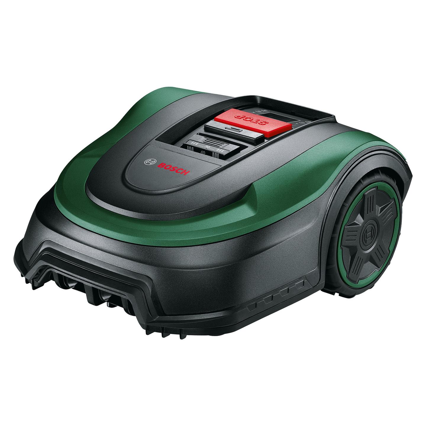 Kositëse Robotike Bosch Indego S+ 500, deri në 500m², 19cm, 30–50mm, 18V, LogiCut, SmartMowing - Gjelbër/Zezë