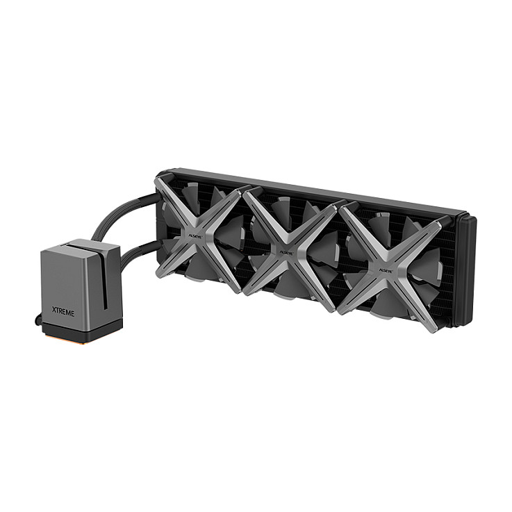 Ftohës për Procesor Inter-Tech ALSEYE X360 / AIO / 360mm / 3×120mm PWM Fan / RGB / 350W TDP / Intel & AMD – Zezë - 1