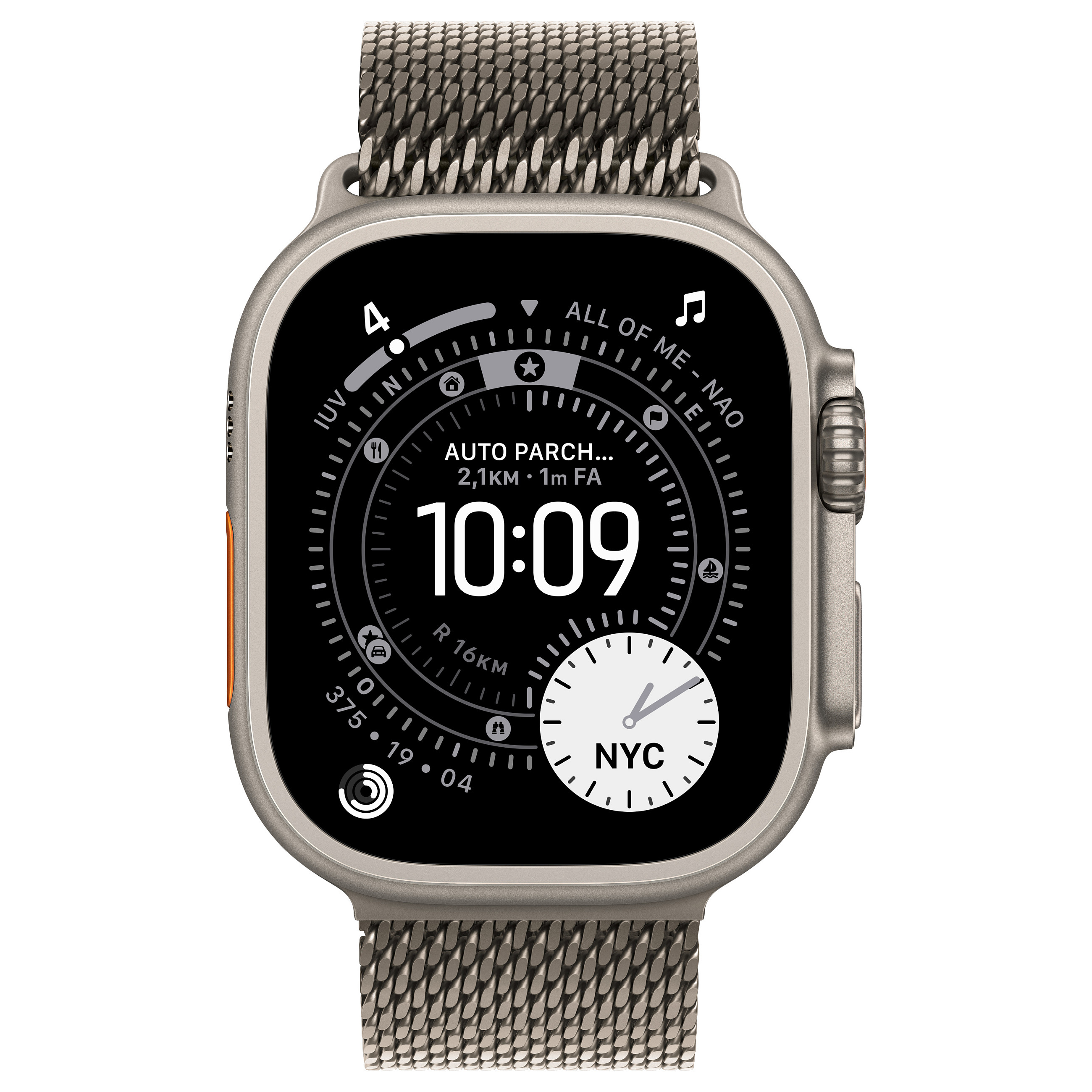 Apple Watch Ultra 3 / GPS + Cellular / 49mm / Natural Titanium Case with Natural Titanium Milanese Loop – Large - 2
