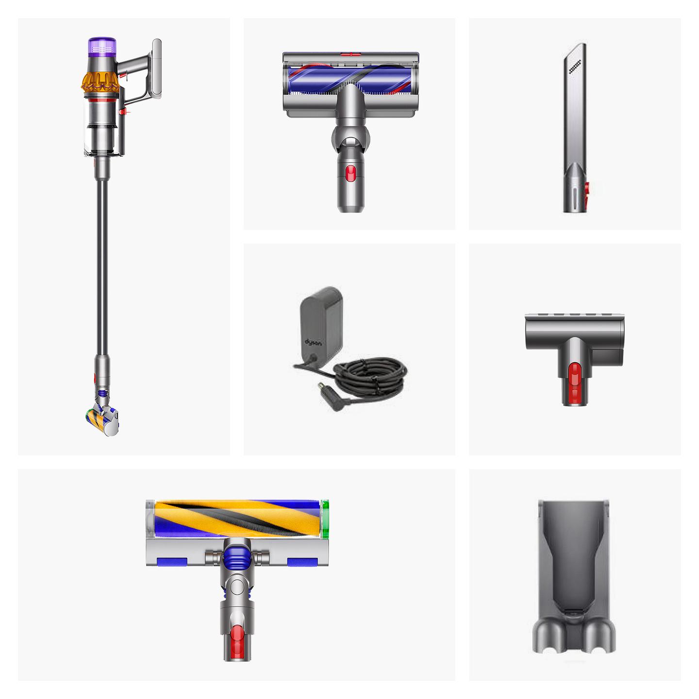 Fshesë Elektrike Dyson V15 Detect Absolute (2026), 240AW, 0.77L, 60min, HEPA, LCD, Laser, Digital Motorbar - Verdhë, Vjollcë, Gri - 3