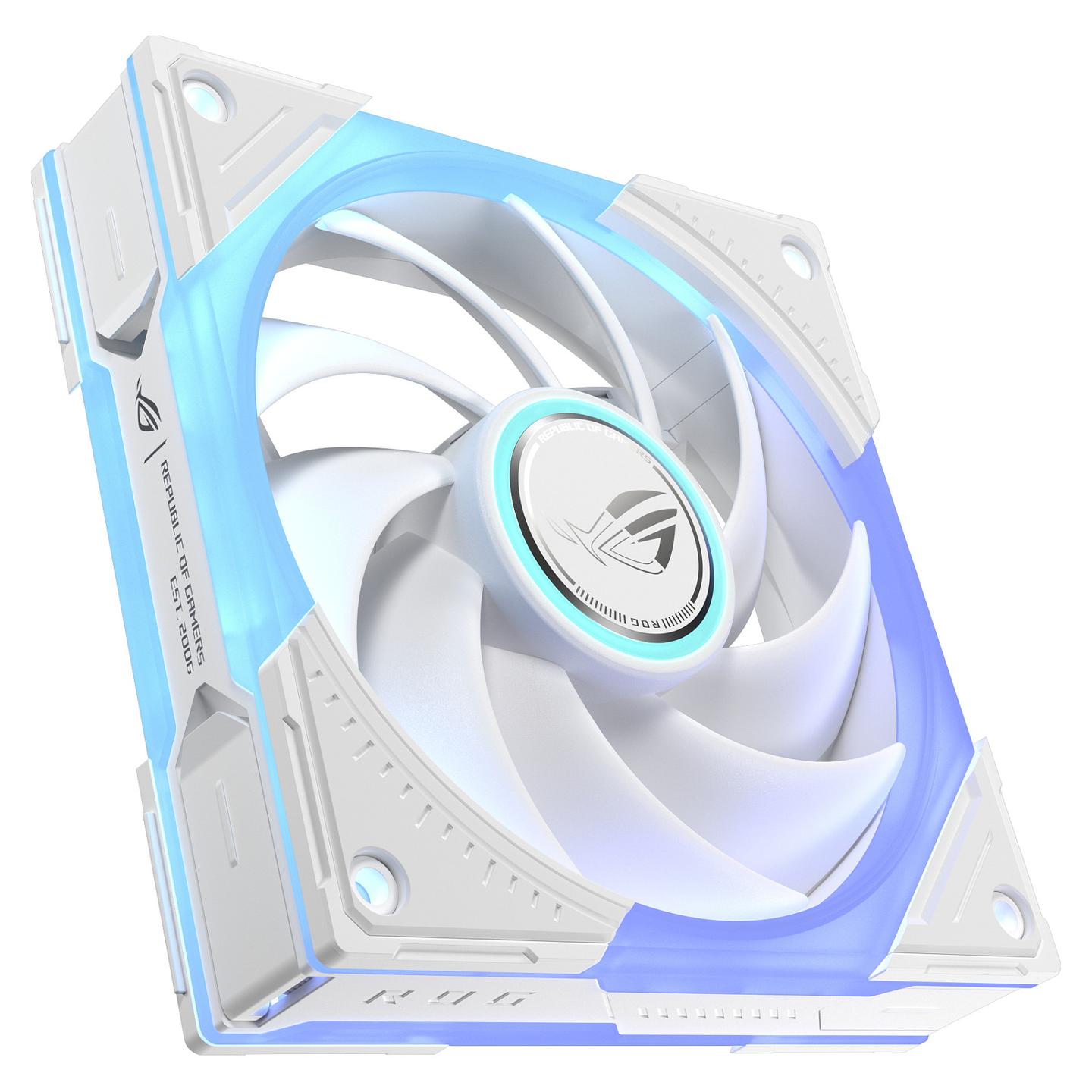 Ftohës për Kasë ASUS ROG Eurux GR120 ARGB, 120mm, PWM, 2600 RPM, 85 CFM, ARGB - Bardhë
