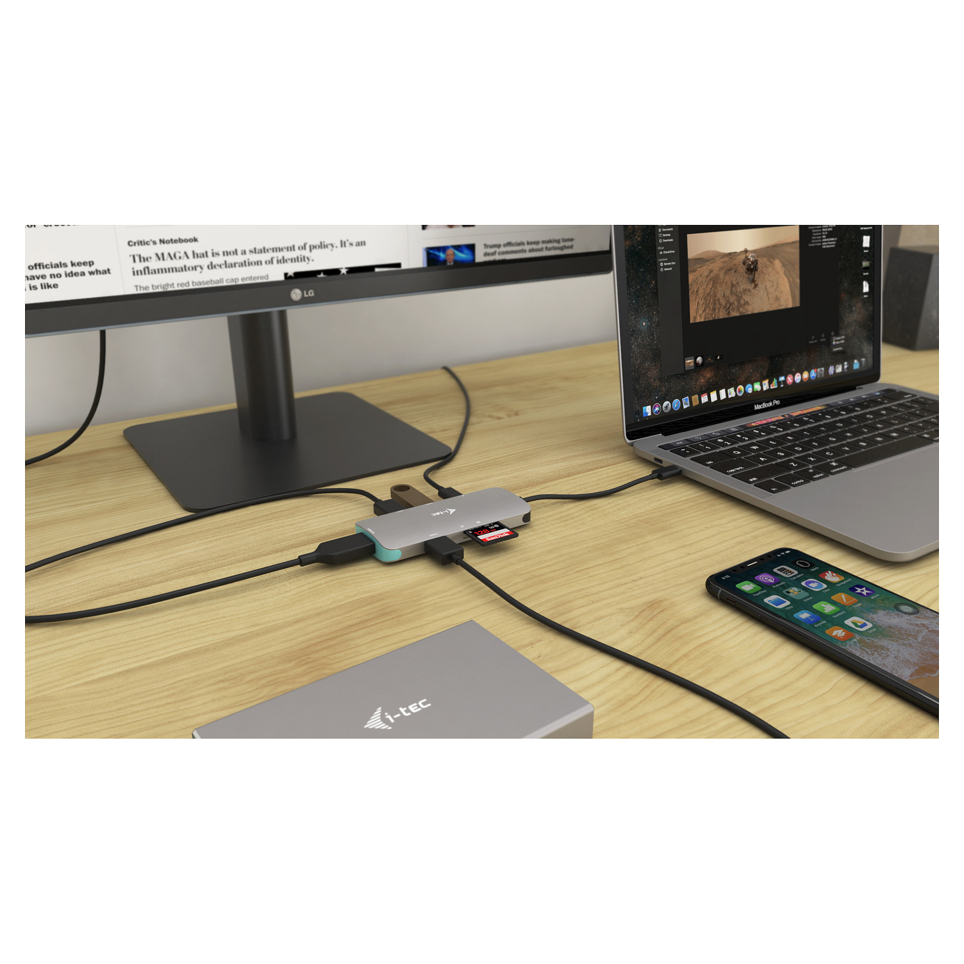 Docking Station I-TEC USB-C Nano / 4K HDMI / PD / LAN / USB - Argjend - 7