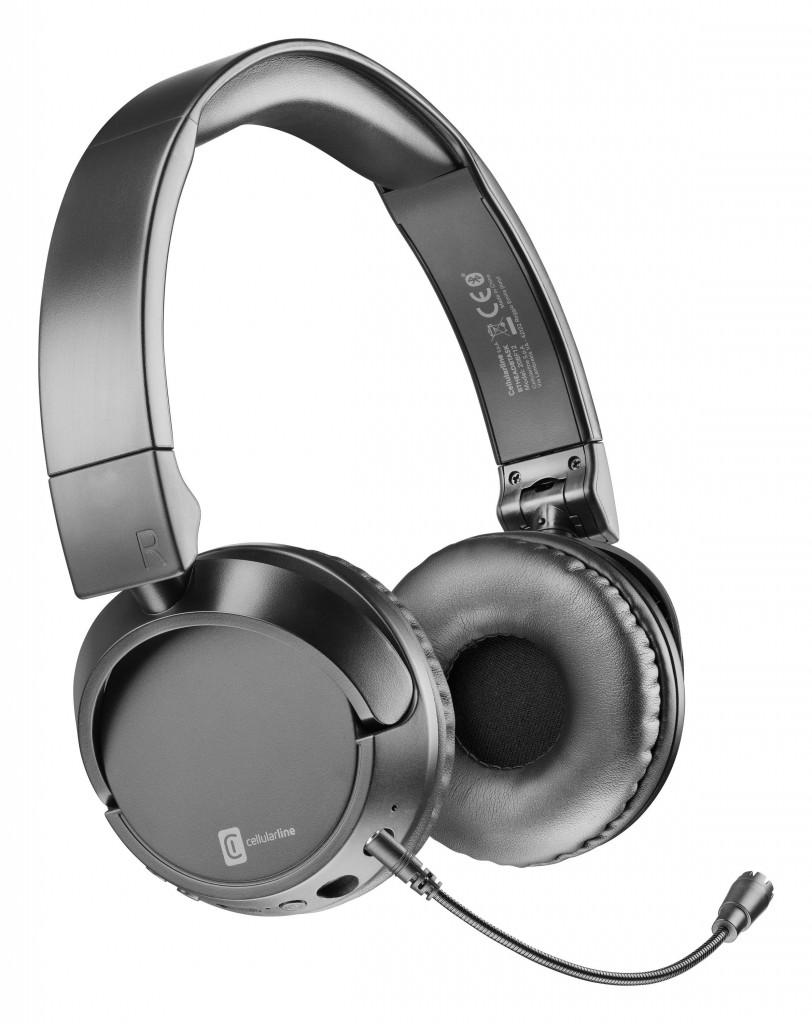 Kufje pa kabllo Cellularline TASK / Bluetooth / On-Ear / Mikrofon / Wired 3.5mm AUX / 85dB - Zezë