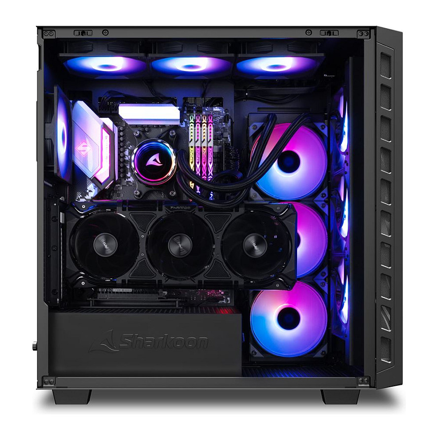 Kasë Sharkoon Rebel C80M RGB ATX 1xMetall – Zezë - 12