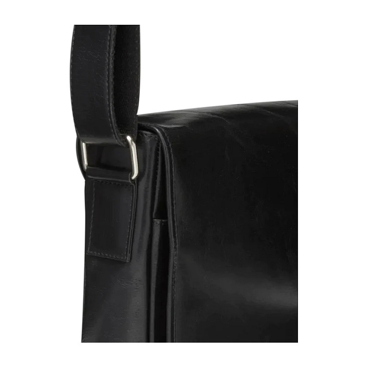 Çantë për laptop dbramante1928 Marselisborg / Messenger / 14" / Full-Grain Leather / 2 Compartments / Adjustable Shoulder Strap / Magnetic Closure / Zip Pocket - Zezë - 7