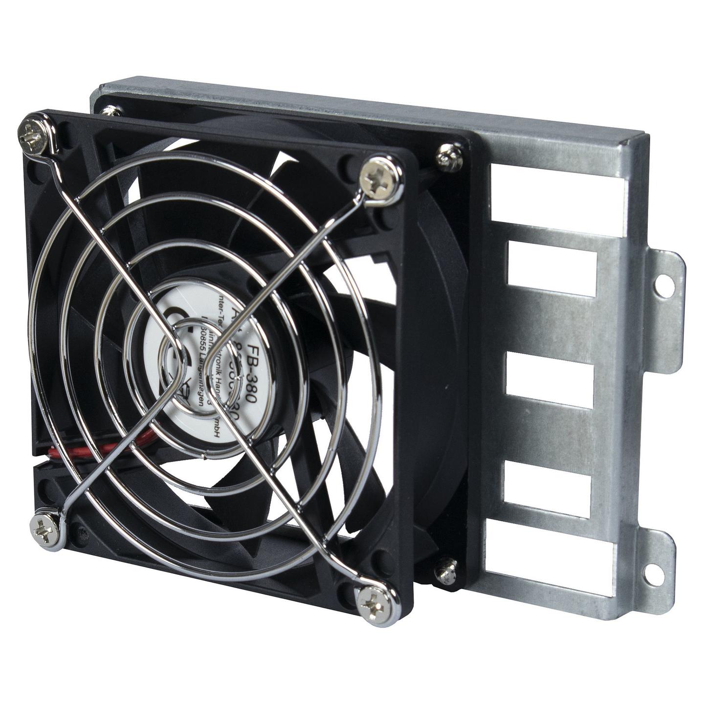 Ftohës për Kasë Inter-Tech FB-380, ventilator për backplane 3-fishtë, konstruksion çeliku - Zezë