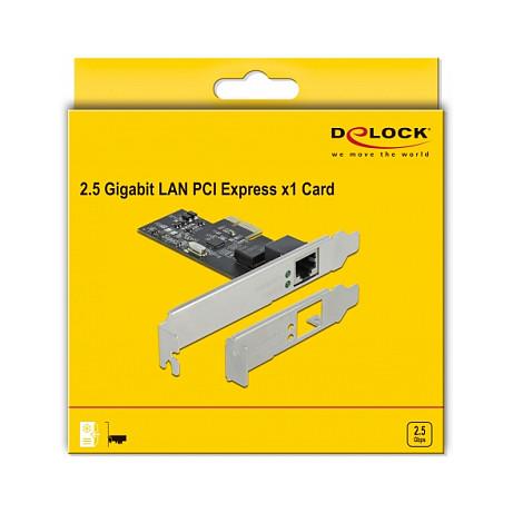 Karta të Rrjetit Delock 89564 / PCIe 2.1 x1 / 1x 2.5 Gigabit LAN RJ45 / 2.5Gbps / Realtek RTL8125B / Low Profile - 4