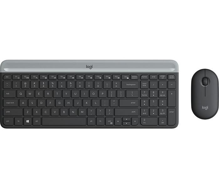 Combo (Tastierë & Maus) Logitech MK470 SLIM COMBO / 920-009264 / Wireless 2.4GHz / YU / Ultra-Slim / Tiqtë - Graphite