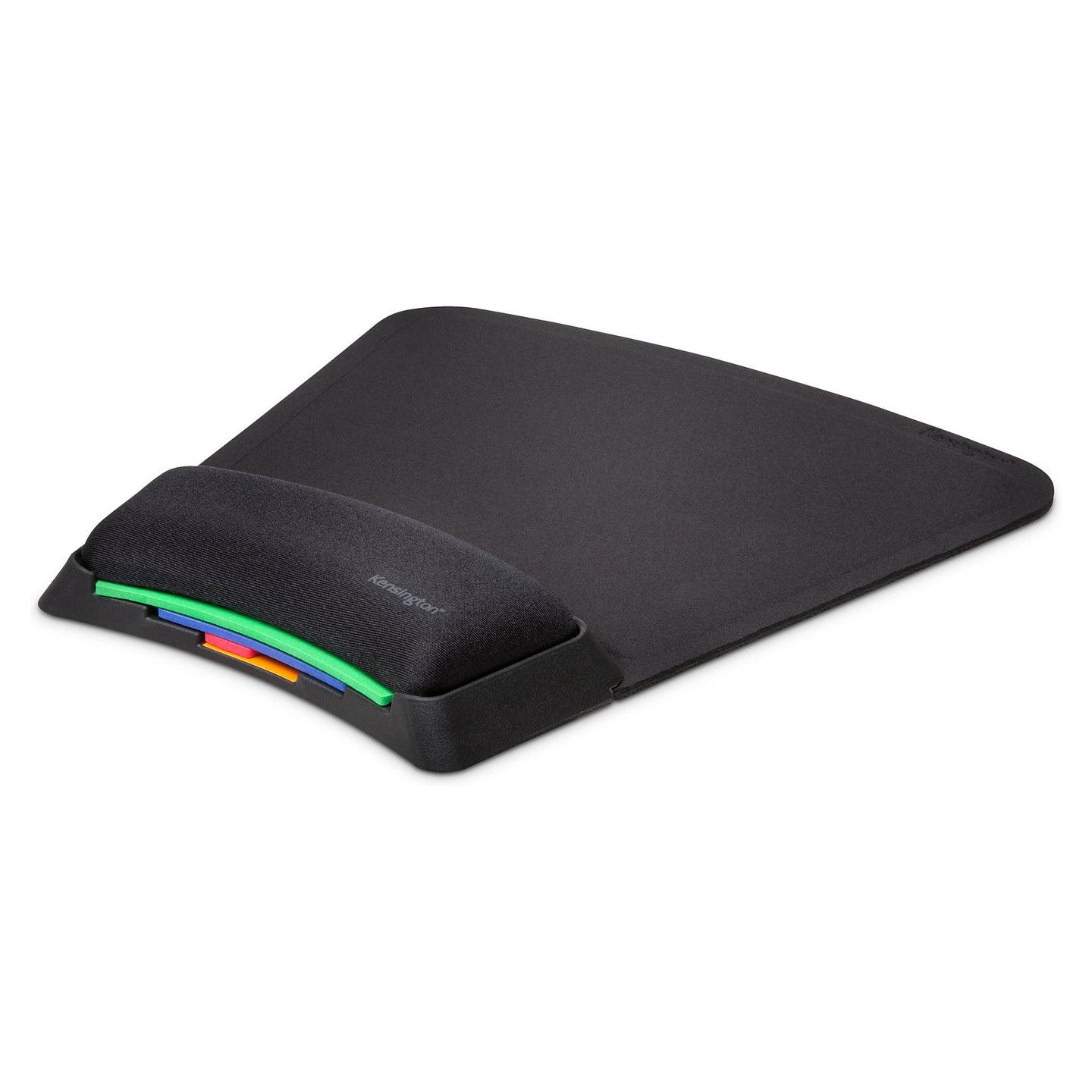 Mauspad Kensington SmartFit K55793EU / Gel / Lartësi e rregullueshme / Sipërfaqe antimikrobike / 210 × 290 × 25 mm – Zezë