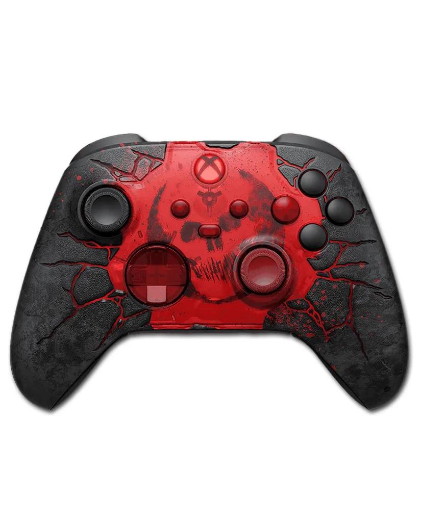Kontroller për Xbox Microsoft Xbox Wireless Controller Gears of War: E-Day Limited Edition / Wireless + Bluetooth / USB-C / Share Button / Xbox Series X, Xbox Series S, Xbox One, PC, Android, iOS – Zezë/Kuqe