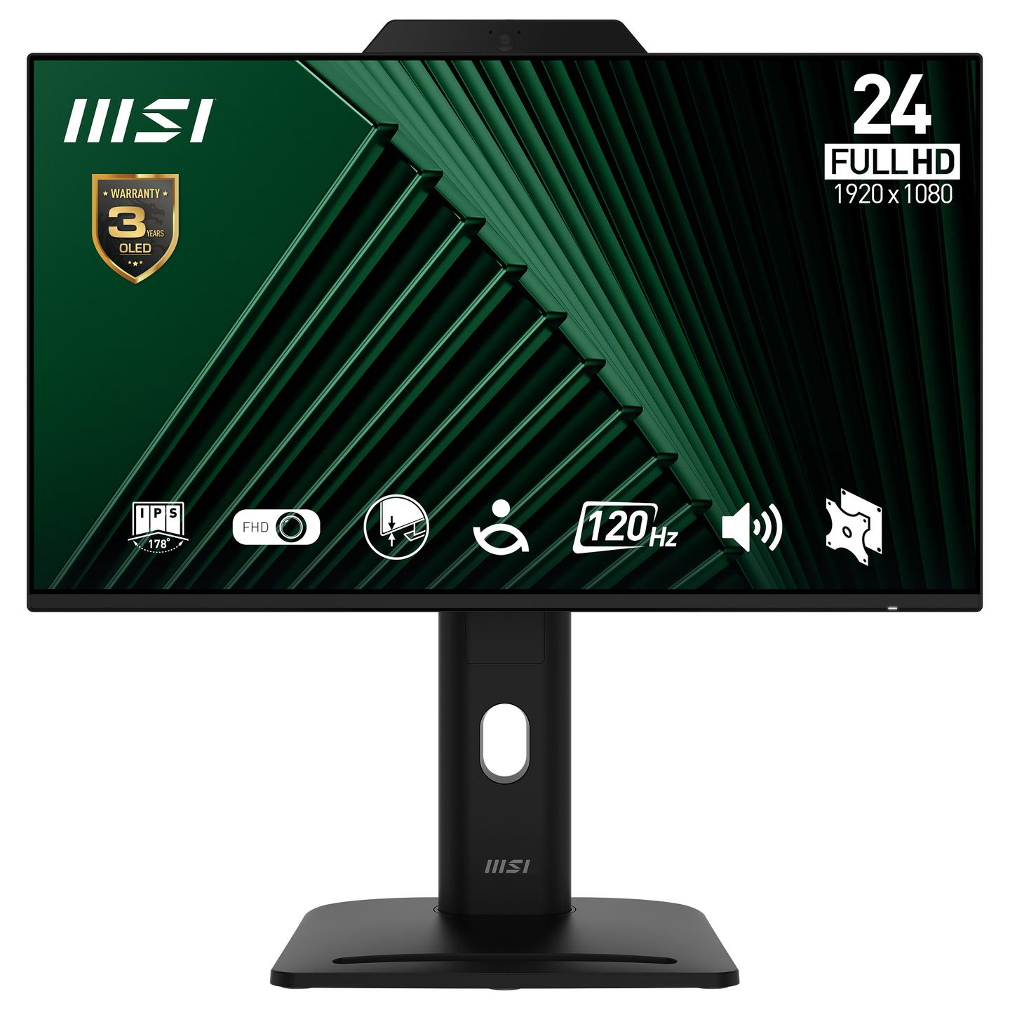 Monitor MSI Pro MP242PMG / 23.8" / Full HD IPS / 120Hz / 4ms / HDMI+DP+VGA - Zezë