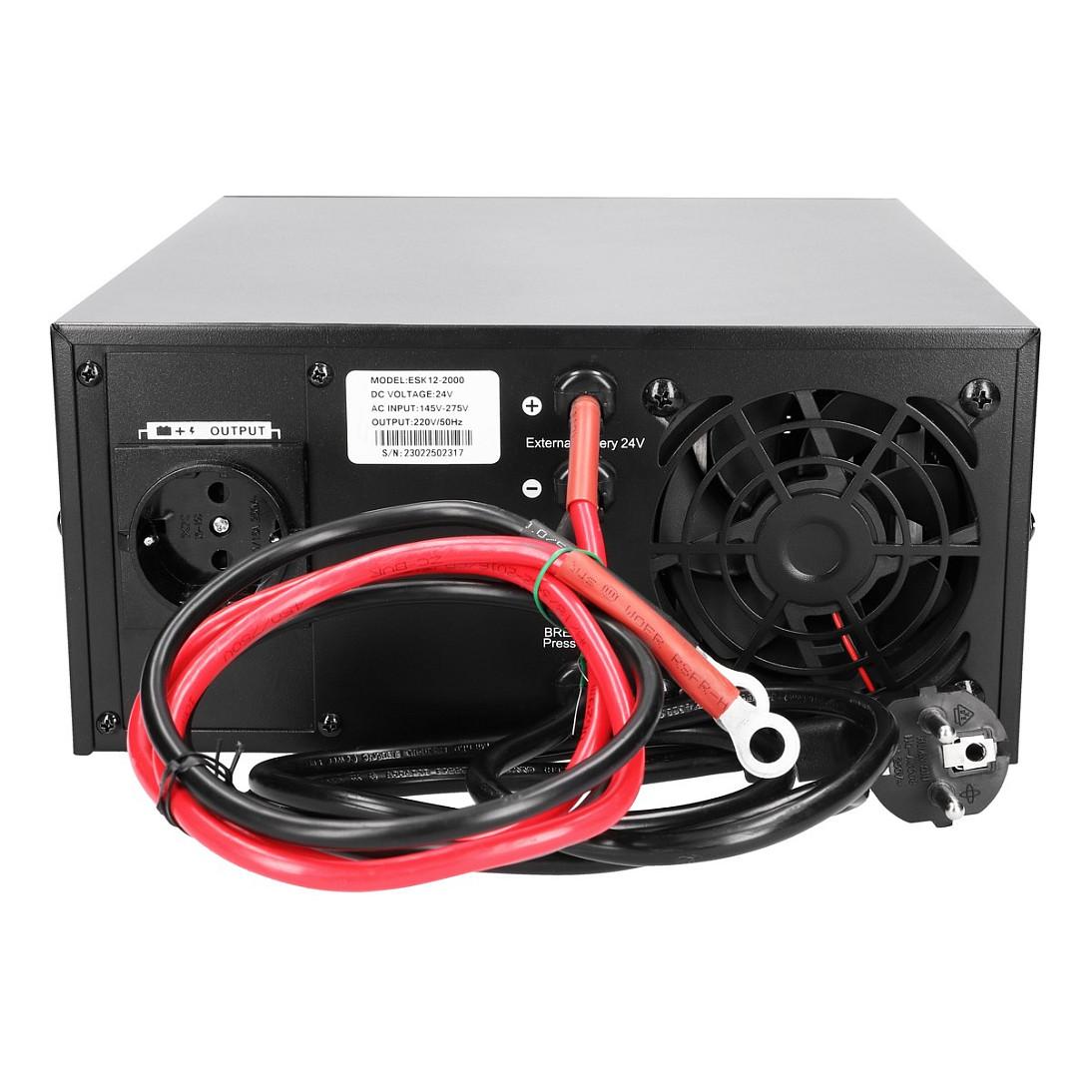 Inverter/UPS Extralink Lightning, 1500VA, 1200W, Pure Sine Wave, 12/24V DC – Zezë - 2