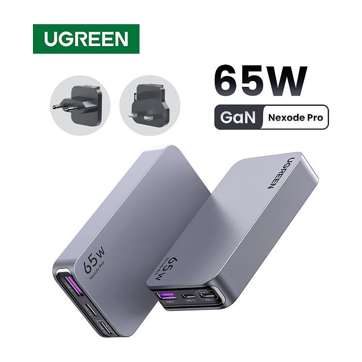 Adapter UGREEN Nexode Pro / 65W / GaN / 2x USB-C PD / 1x USB-A / 3-Port – Hiri