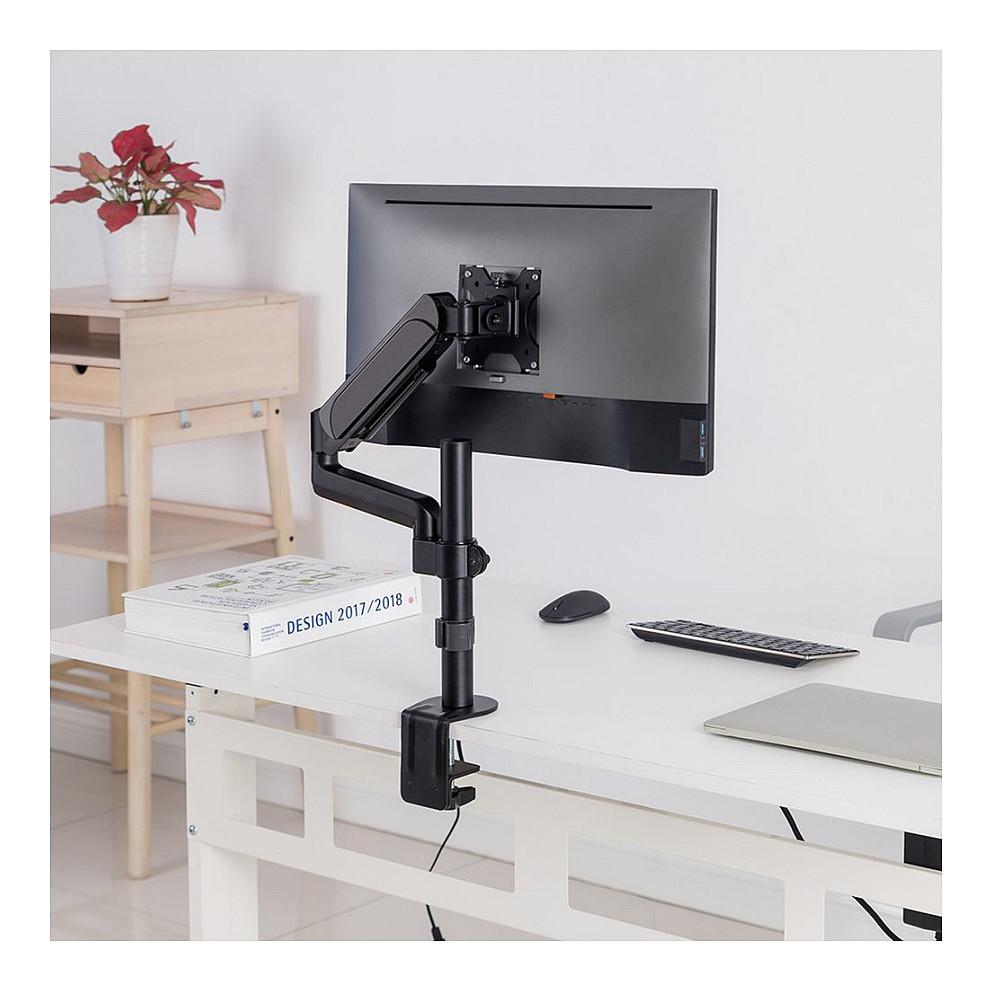 Mbajtëse për Monitor VALUE 17.99.1181 / 1 Monitor / 17"-32" / 9kg / 4 Nyje / Clamp-Grommet / Tilt ±35° / Swivel ±90° - Zezë - 2