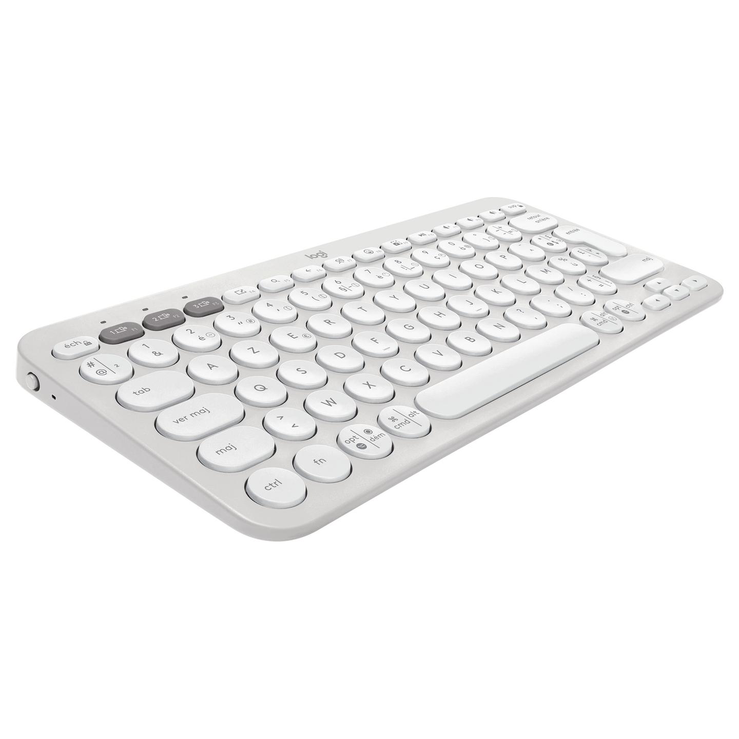 Tastierë pa kabllo Logitech Pebble Keys 2 K380s, Bluetooth, 10 Taste të Personalizueshme - Bardhë - 5