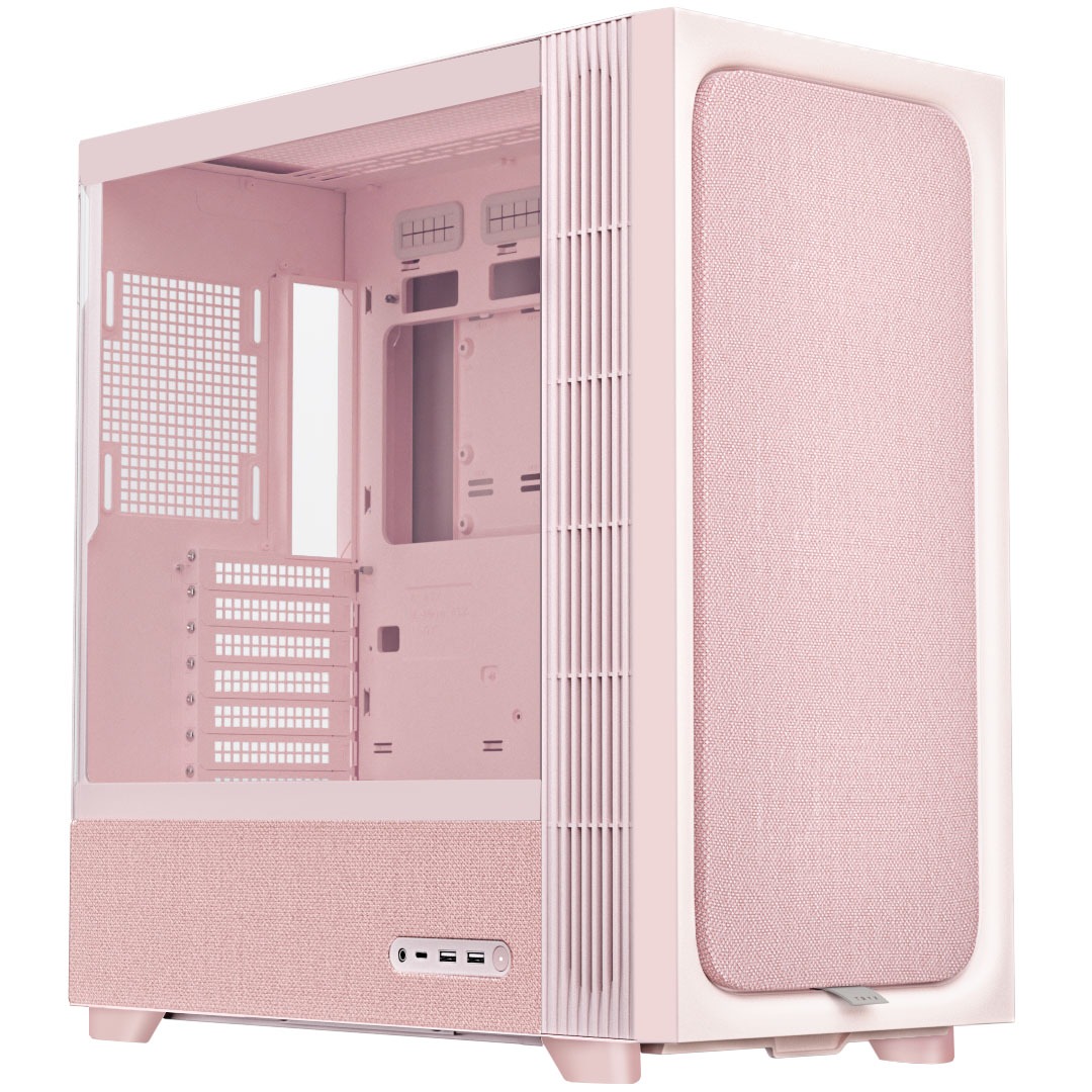 Kasë PC TRYX FLOVA F50 / Midi Tower / ATX / Cross-Flow Fan / Tempered Glass - Rozë