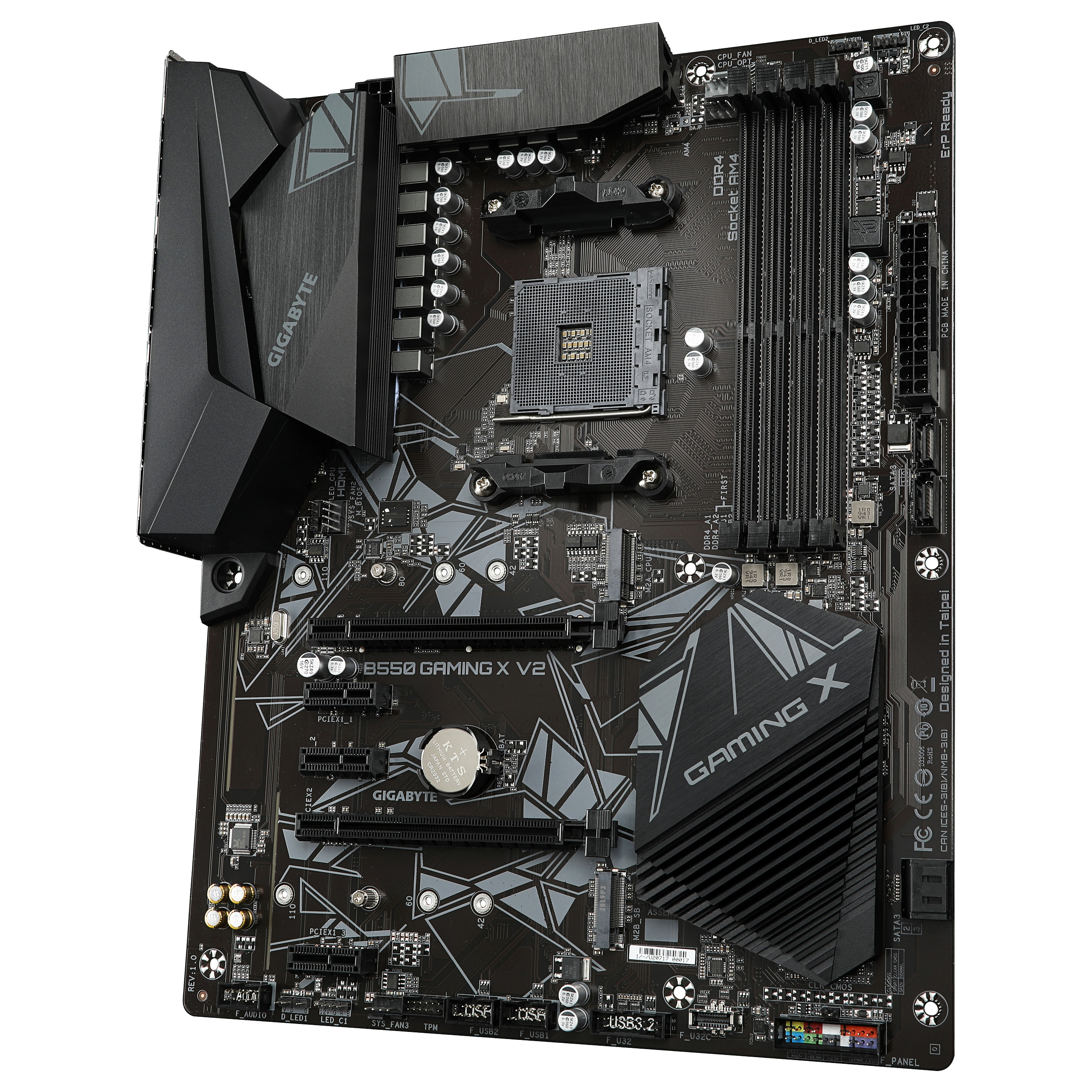 Pllakë Amë AMD AM4 Gigabyte B550 Gaming X V2 / DDR4 / HDMI+DVI - 4