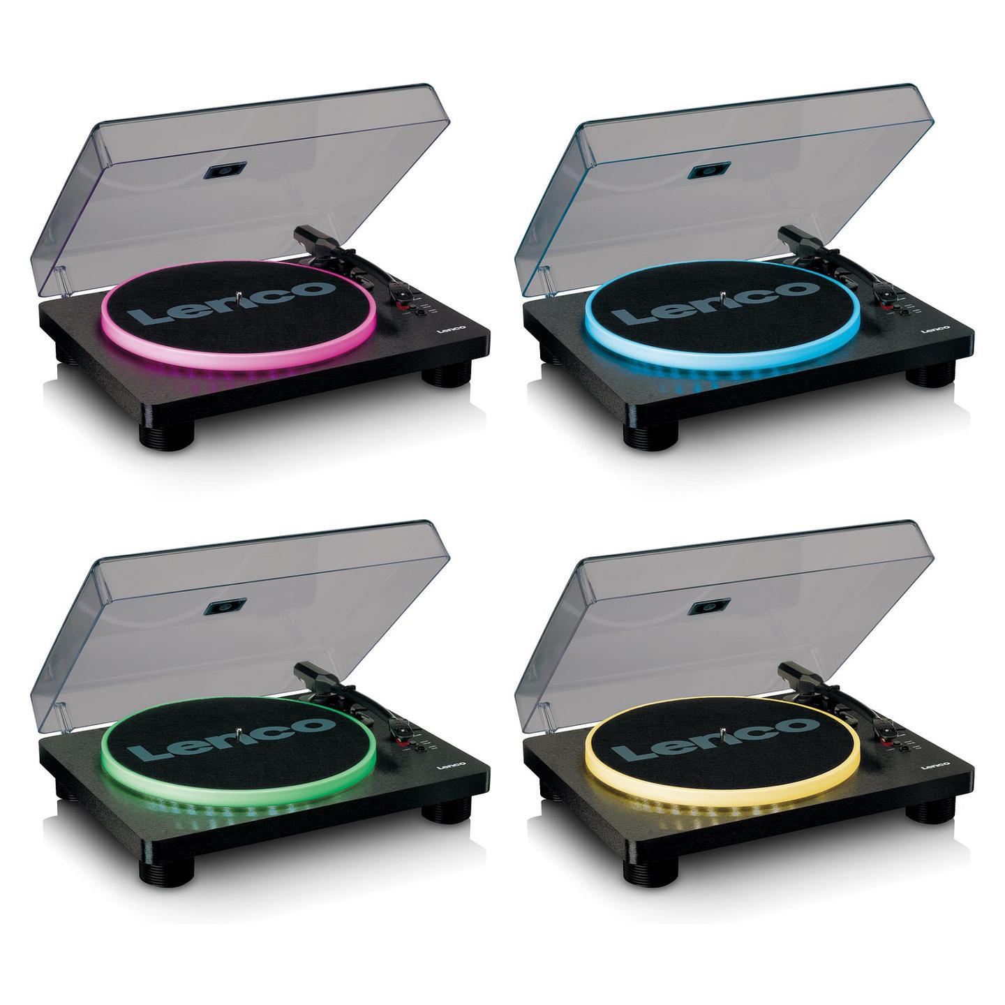 Gramafon Lenco LS-50LEDBK, Me Rrip, Manual, USB Type-B, Fuqi RMS 4 W - Zezë - 6