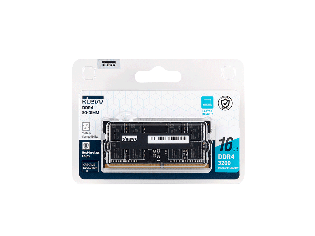 RAM Memorie DDR4 KLEVV SORAM, 16GB, 3200MT/s, CL22, SO-DIMM, 260-pin, 1.2V - Zezë - 2
