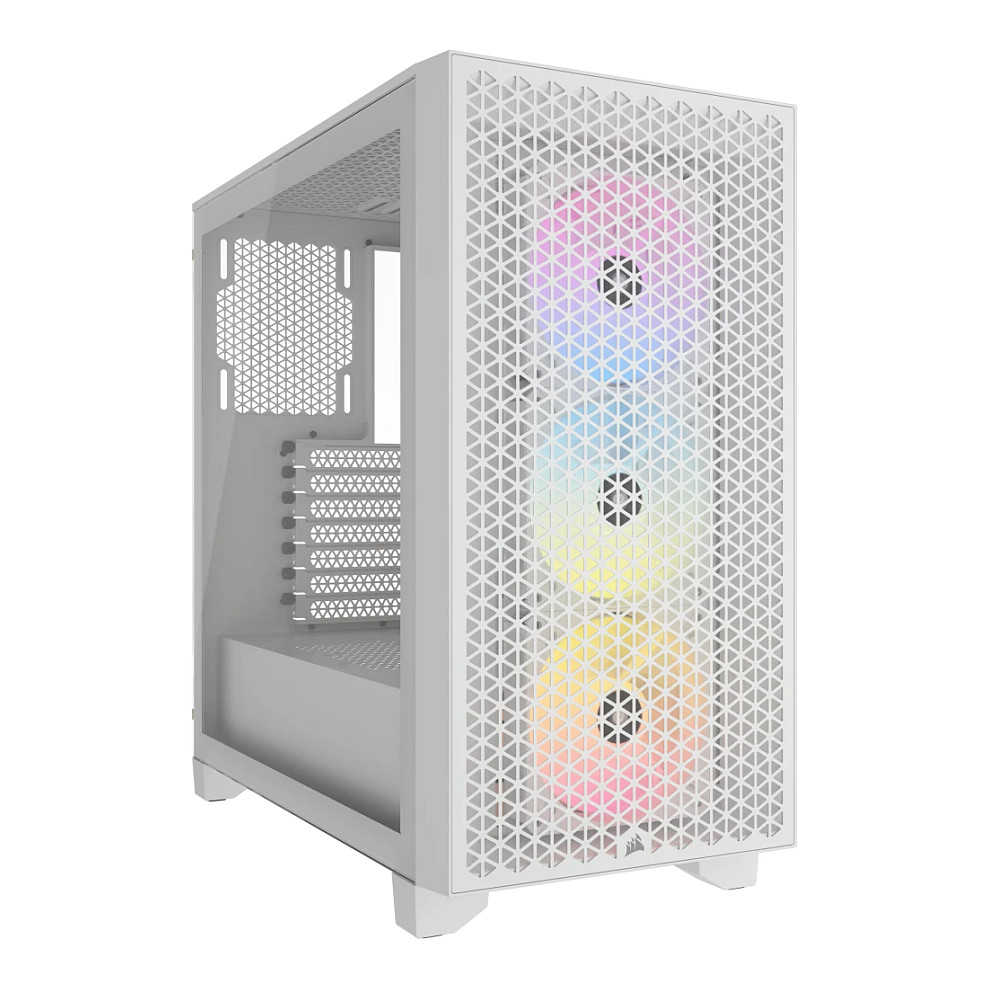 Kasë Corsair 3000D RGB Airflow White Midi Tower ATX Gaming Case – Bardhë - 1
