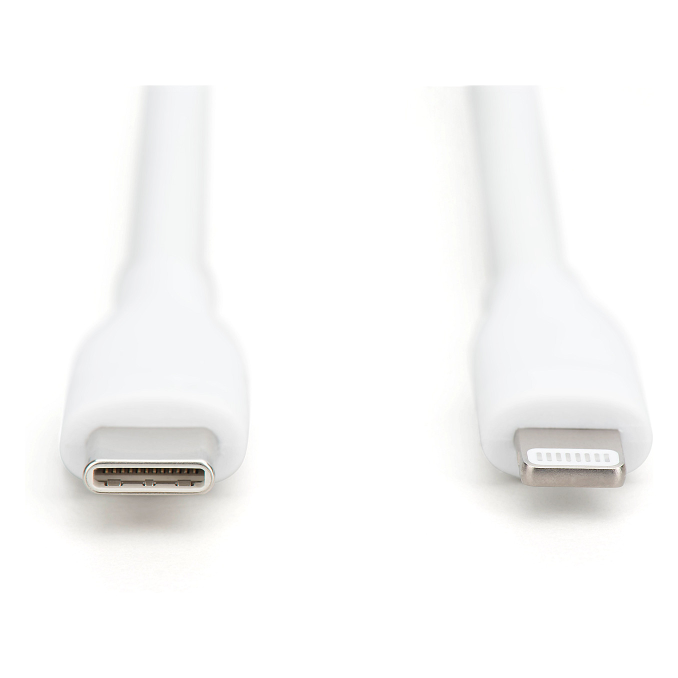 Kabllo USB DIGITUS USB 2.0 Type‑C → Lightning Silicone / 0.5 m – Bardhë - 2