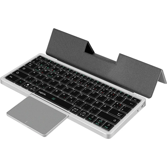 Tastierë Pa kabllo LogiLink ID0214 / Bluetooth / Touchpad Multi-Touch / 3 Pajisje / USB-C - Hiri