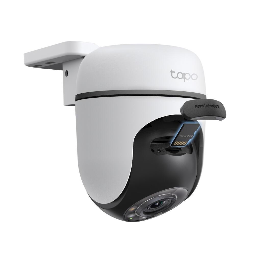 TP-Link Tapo TC41, Kamera IP për Jashtë, 2K 3MP, Pan-Tilt 360°, Wi-Fi 2.4GHz, Shikim Natën me Ngjyra, IP65 – Bardhë/Zezë - 3