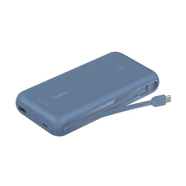 Powerbank Belkin BoostCharge, 20,000mAh, 30W, Power Delivery, USB-C, USB-A, me Kabllo USB-C të Integruar - Blu - 2