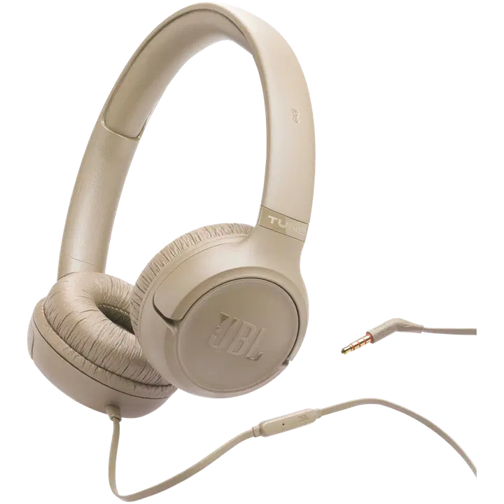 Kufje me kabllo JBL Tune 530 / 33mm / On-Ear / JBL Pure Bass / Mikrofon / 3.5mm AUX - Bezhë