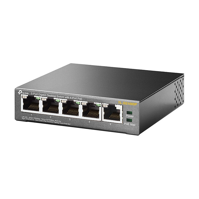 Switch 5P TP-Link SG1005P metal me 4 PoE-Ports - 3