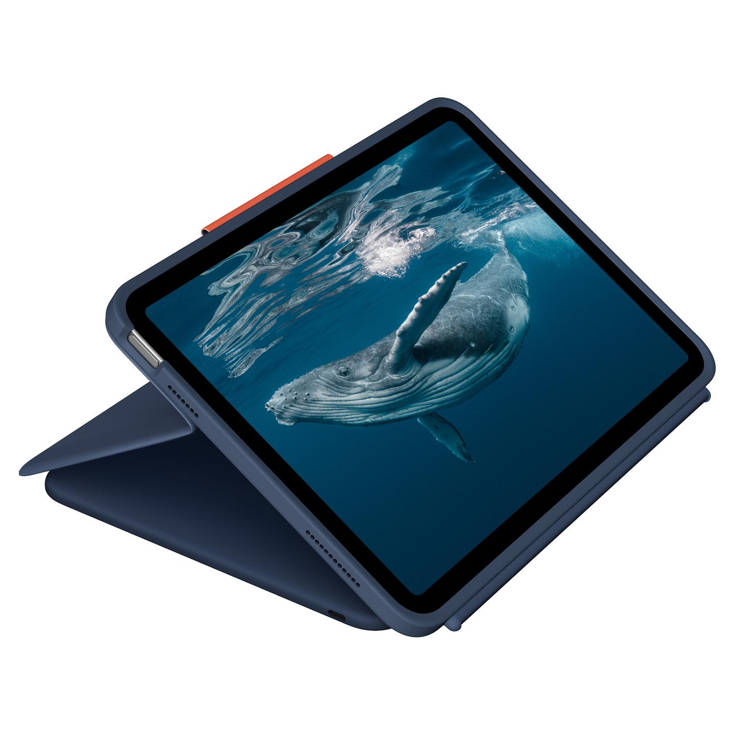 Aksesorë për Tablet Logitech Rugged Combo 4c / iPad 10. Gjeneratë & A16 / QWERTZ / German - Blu e errët - 2