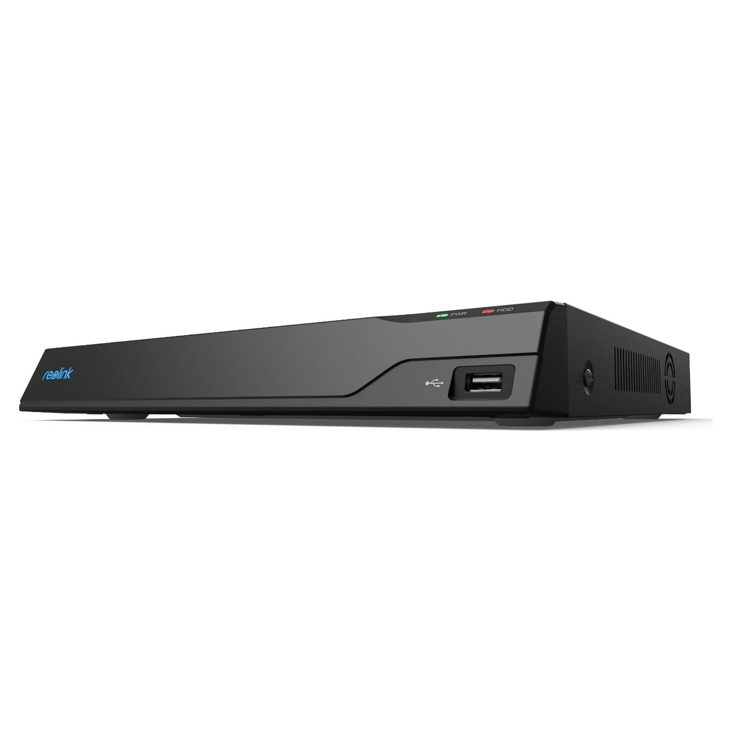NVR Reolink NVS16, 16 Kanale, 16MP, 16-Port PoE, 4TB HDD, HDMI, VGA, 2 × SATA - Zezë - 1