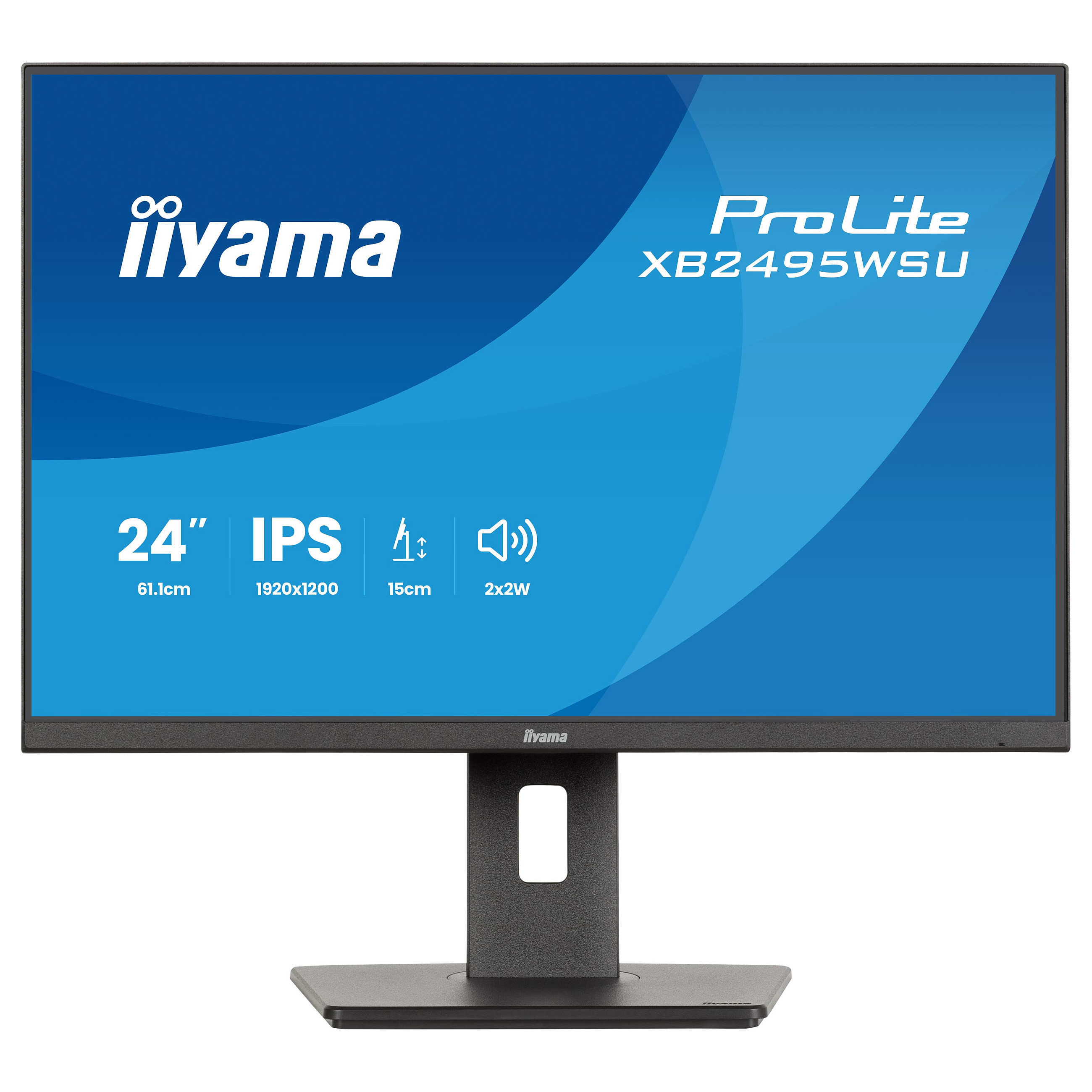 Monitor iiyama ProLite XB2495WSU-B1 / 24.1" / WUXGA IPS / 100Hz / 4ms / HDMI+DisplayPort+USB-Hub - Zezë