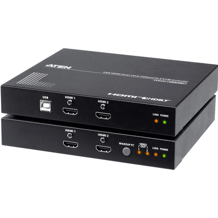 Extender KVM ATEN CE824, HDMI Dual View, HDBaseT 2.0, 4K, deri në 100 m - Zezë
