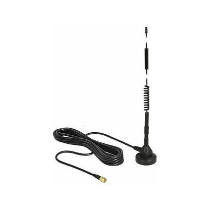 Antena për rrjet ALLNET ALL19102, GSM/UMTS/LTE, 5dBi, Omnidireksionale, SMA Male, RG58/U 3m - Zezë