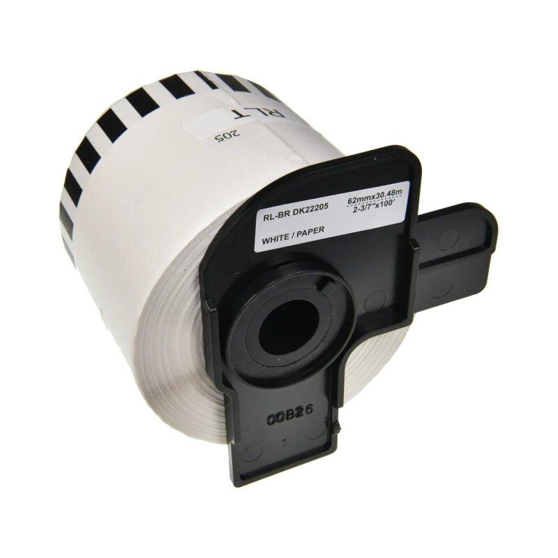 Etiketa për Printer Neutral P-touch DK-22205 / Letër e Vazhdueshme / 62 mm × 30.48 m / Bardhë