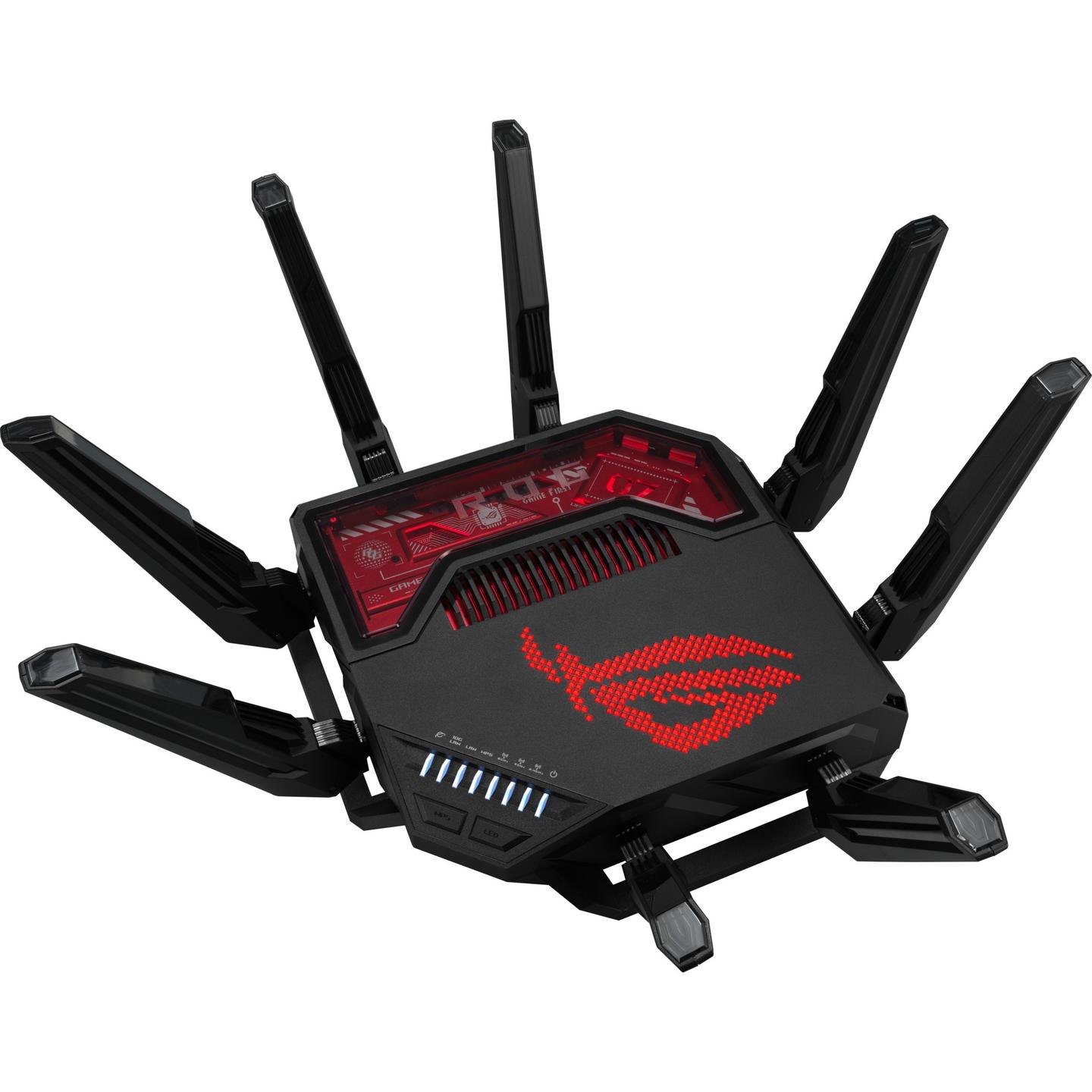 ASUS ROG Rapture, GT-BE19000, Ruter Gaming Wi-Fi 7, BE19000, Tri-Band, 2× 10GbE + 4× 2.5GbE – Zezë/Kuqe - 2